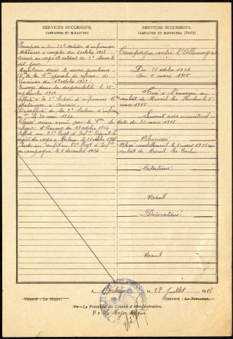 Isambart, Camille Alfred, né le 15 mai 1886 à Beauquesne (Somme), classe 1906, matricule n° 906, Bureau de recrutement d'Amiens