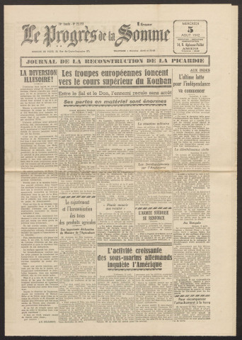 Le Progrès de la Somme, numéro 22731, 5 août 1942