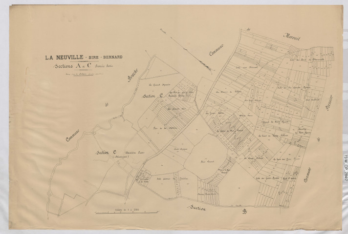 Plan du cadastre rénové - La Neuville-Sire-Bernard : sections A et C1