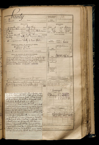 Sauty, Edouard, né le 18 novembre 1871 à Pont-Remy (Somme), classe 1891, matricule n° 731, Bureau de recrutement d'Abbeville