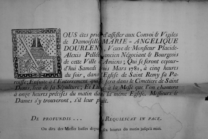 Etude de Me François Henin à Amiens (étude n°3). Minutes de l'année 1733