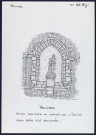Valines : niche oratoire au chevêt de l'église - (Reproduction interdite sans autorisation - © Claude Piette)