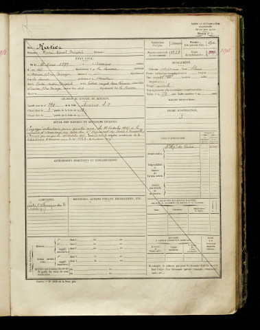 Ratier, René Marcel Théophile, né le 11 mars 1899 à Amiens (Somme), classe 1917, matricule n° 1223, Bureau de recrutement d'Amiens