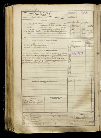 Rosant, René Julien, né le 22 mars 1895 à Tréport (Le) (Seine-Maritime), classe 1915, matricule n° 843, Bureau de recrutement d'Abbeville