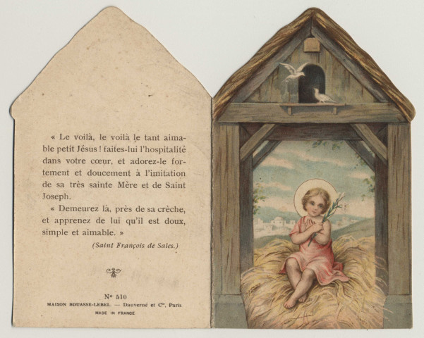 L'Enfant Jésus dans la mangeoire sur la fête de Noël