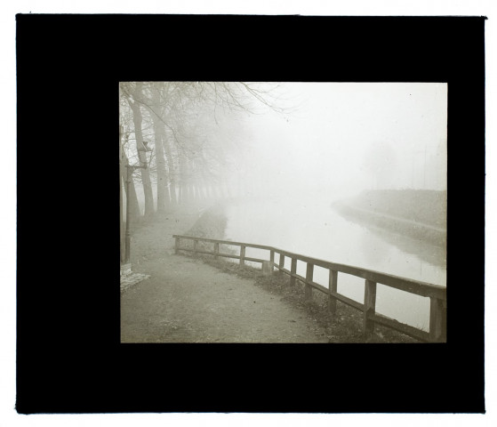 Amiens boulevard Saint-Sulpice - brouillard - décembre 1932