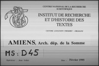 Collège d'Amiens. Biens du prieuré de St-Denis. Septenville.
