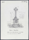 Saint-Sulpice (Oise) : croix sur sépulture au cimetière - (Reproduction interdite sans autorisation - © Claude Piette)