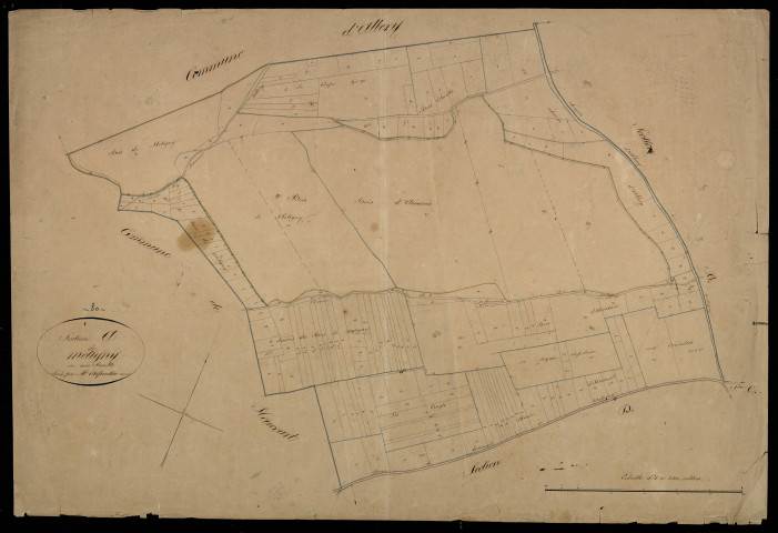 Plan du cadastre napoléonien - Metigny : A