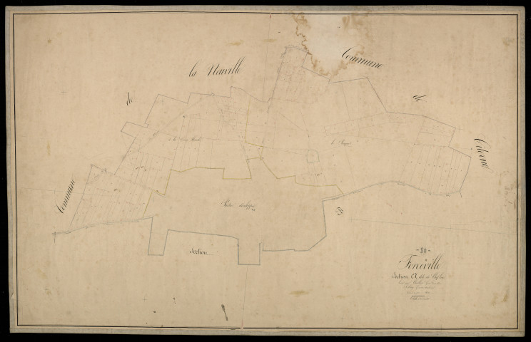 Plan du cadastre napoléonien - Forceville-en-Vimeu (Forceville) : Chef-lieu (Le), A