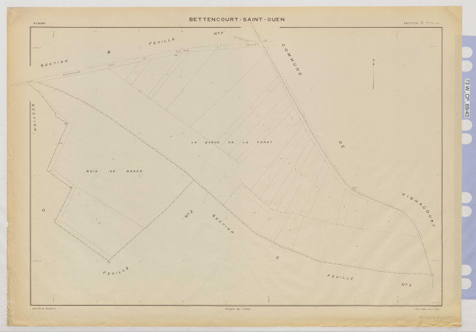 Plan du cadastre rénové - Bettencourt-Saint-Ouen : section C1