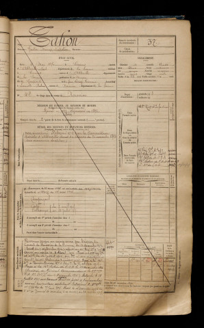 Tahon, Gaston Marius Napoléon, né le 04 mai 1870 à Caours (Somme), classe 1890, matricule n° 37, Bureau de recrutement d'Abbeville