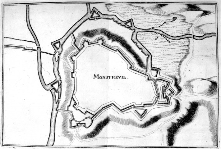 Plan géométral de l'enceinte fortifiée de Montreuil