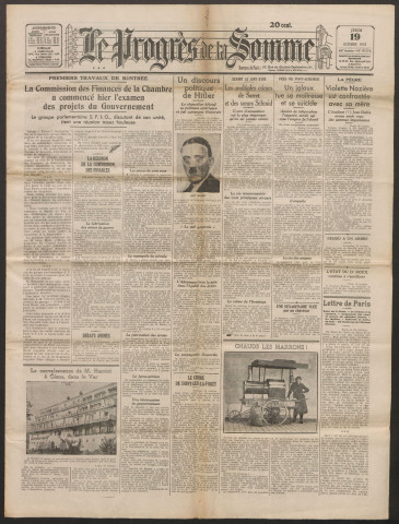 Le Progrès de la Somme, numéro 19775, 19 octobre 1933
