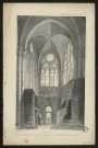 Mémoires de la société académique de l'Oise. Vue intérieure de l'abside de l'église Saint-Bathélémy de Beauvais