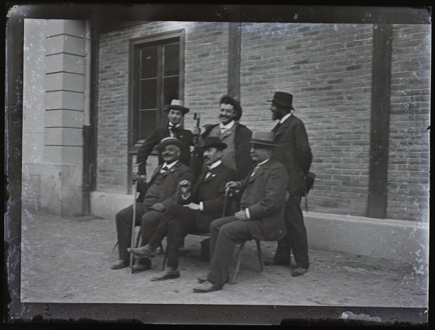 Vue prise à la gare de Lovagny commissaires du groupe - juillet 1902