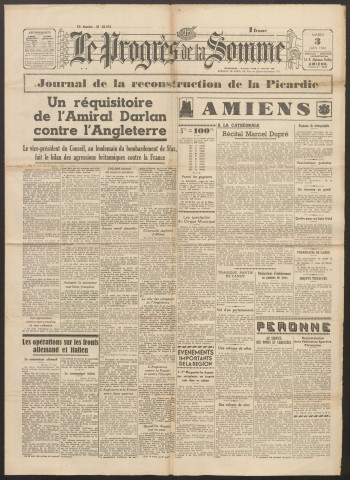 Le Progrès de la Somme, numéro 22372, 3 juin 1941