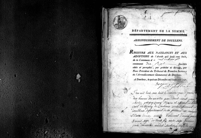 Lucheux : naissances, mariages, décès (1808-1817)