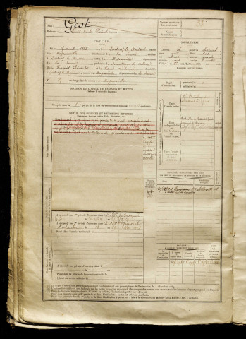 Gest, Louis Emile Pascal, né le 15 avril 1885 à Quesnoy-le-Montant (Somme), classe 1905, matricule n° 33, Bureau de recrutement d'Abbeville