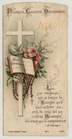 Pauvreté Chasteté Obéissance