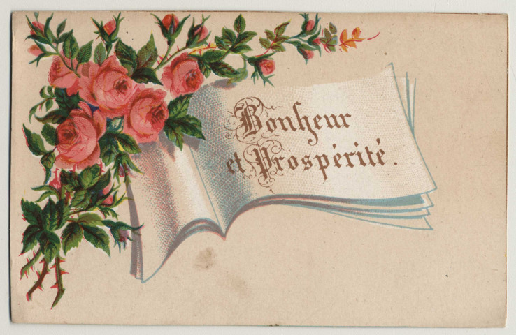 Bonheur et prospérité. Un bouquet de roses
