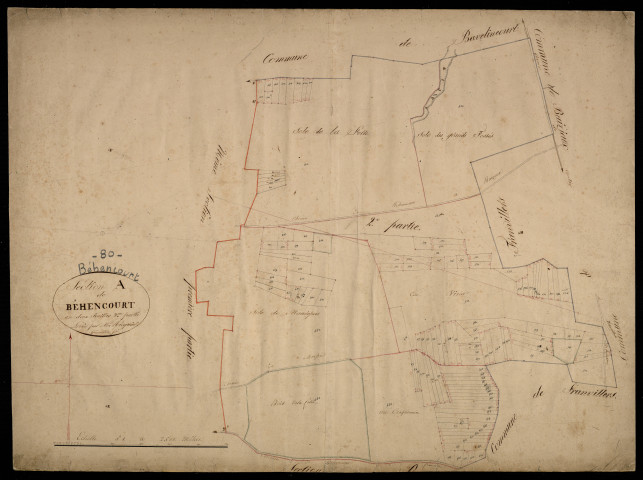 Plan du cadastre napoléonien - Behencourt : A2