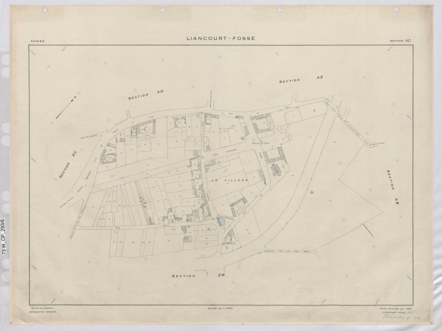 Plan du cadastre rénové - Liancourt-Fosse : section AC