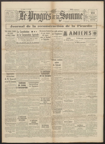 Le Progrès de la Somme, numéro 22262, 24 janvier 1941