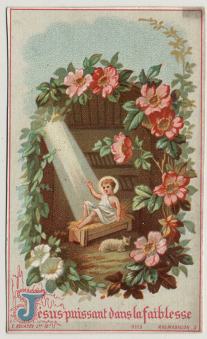 Jésus puissant dans la faiblesse. L'Enfant Jésus dans la mangeoire de la crèche