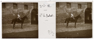Abbeville. 3e chasseurs. Le lieutenant de Bobet à cheval
