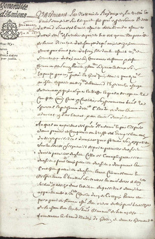 Etude de Me Jean Duval à Amiens (étude n°8). Minutes de l'année 1673