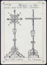 Huppy en 1980 : vieilles croix de fer dans le cimetière - (Reproduction interdite sans autorisation - © Claude Piette)