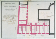 Plan des caves de la continuation de l'aile de bâtiment de l'hôpital général d'Amiens
