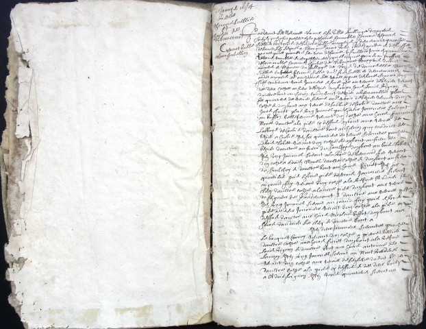 Etude de Me Pierre Trencart à Amiens (étude n°9). Minutes de l'année 1654