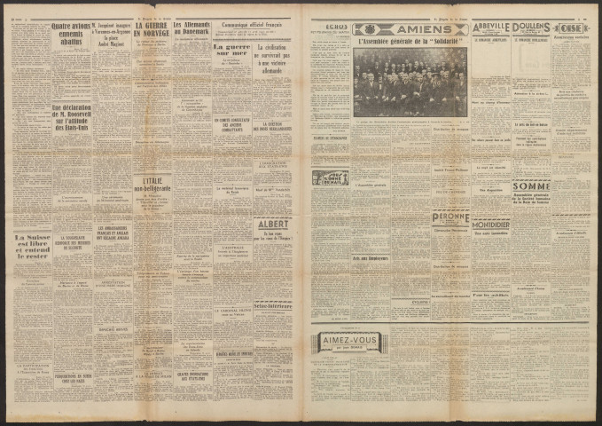 Le Progrès de la Somme, numéro 22128, 22 avril 1940