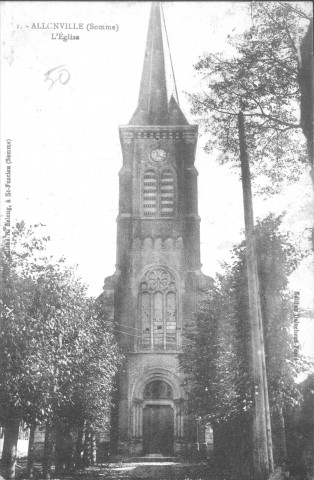 Allonville (Somme). L'église