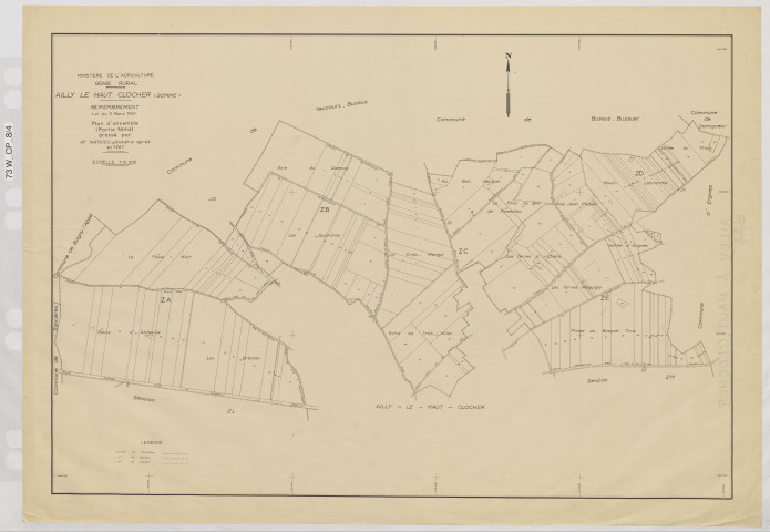 Plan du cadastre rénové - Ailly-le-Haut-Clocher : section Plan d'ensemble