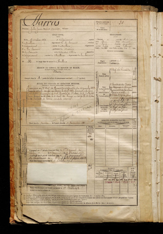Darras, Jules Jean Baptiste Edouard, né le 09 octobre 1872 à Gézaincourt (Somme), classe 1892, matricule n° 30, Bureau de recrutement d'Abbeville