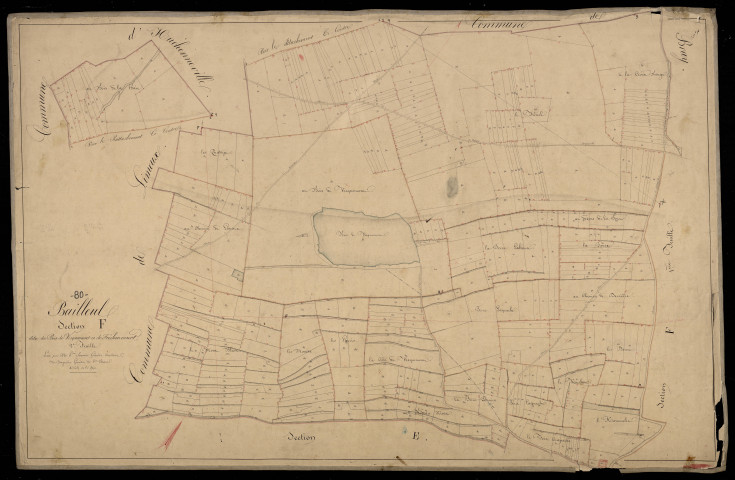 Plan du cadastre napoléonien - Bailleul : Bois de Visquemont et de Fréchencourt (Le), F2