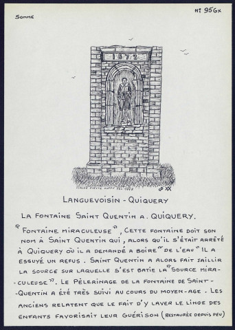 Languevoisin-Quiquery : la fontaine Saint-Quentin à Quiquery - (Reproduction interdite sans autorisation - © Claude Piette)