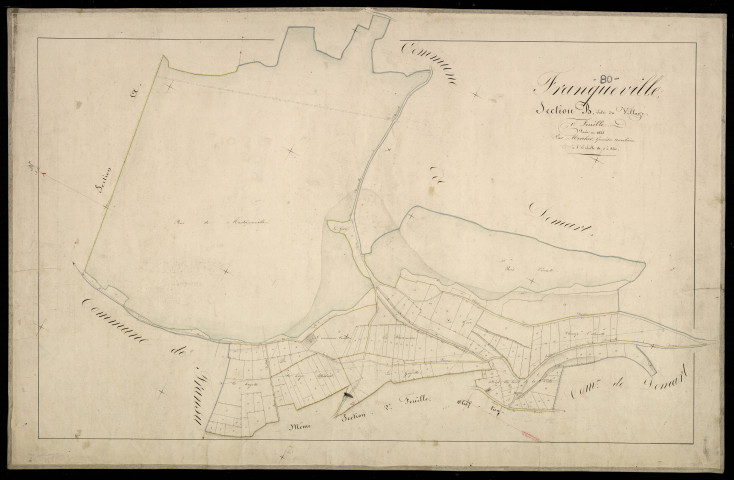 Plan du cadastre napoléonien - Franqueville : Village (Le), B1