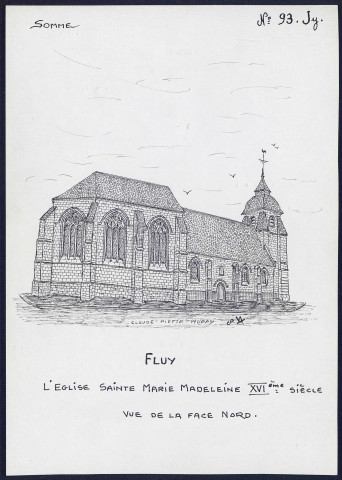 Fluy : église Sainte-Marie Madeleine, face nord - (Reproduction interdite sans autorisation - © Claude Piette)