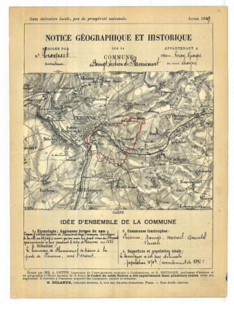 Doingt (Doingt, Section De Flamicourt) : notice historique et géographique sur la commune