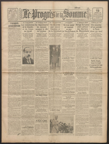 Le Progrès de la Somme, numéro 19074, 19 novembre 1931