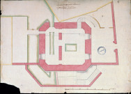 Construction du château d'eau : plan au sol dressé par l'ingénieur Belidor