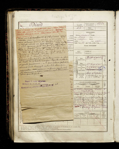 Diard, Armand Marin, né le 27 février 1898 à Épinay-sur-Seine (Seine-Saint-Denis), classe 1918, matricule n° 1180, Bureau de recrutement d'Amiens