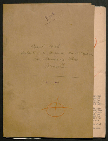 Témoignage de Foret, Aimé et correspondance avec Jacques Péricard