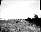 Guerre 1914-1918. La ligne de batterie d'artillerie