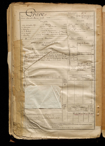 Grare, Edouard Albert Joseph, né le 02 octobre 1872 à Canchy (Somme), classe 1892, matricule n° 676, Bureau de recrutement d'Abbeville