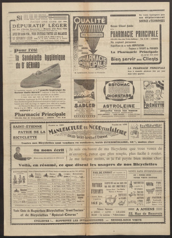 Le Progrès de la Somme, numéro 20389 - Edition spéciale Tour de France cycliste, 6 juillet 1935